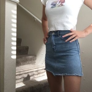 brandy melville jean skirt